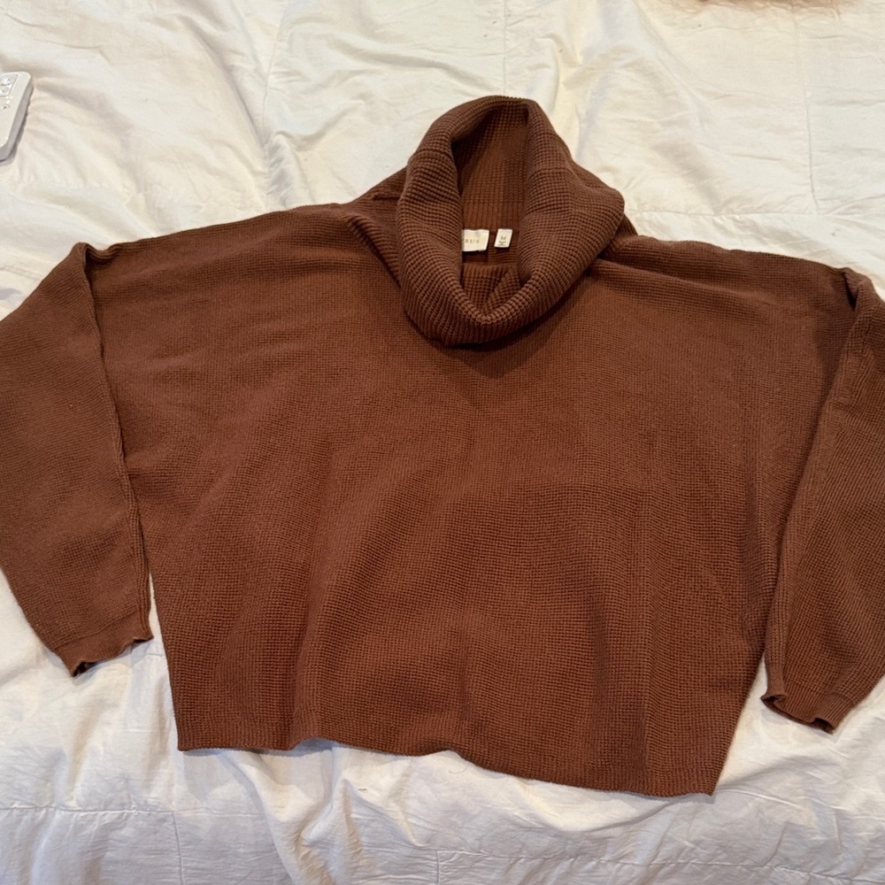 Cyrus Brown Oversized Cowl-Neck Sweater